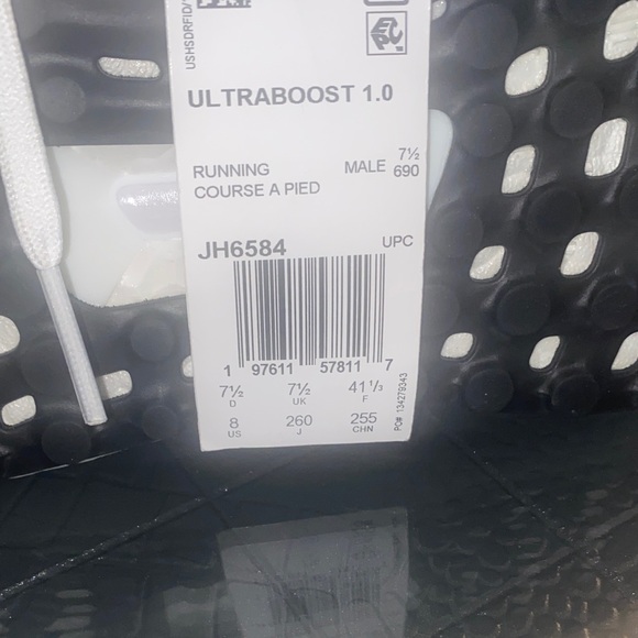 Adidas Ultra Boost White Running Shoes - Picture 5 of 5